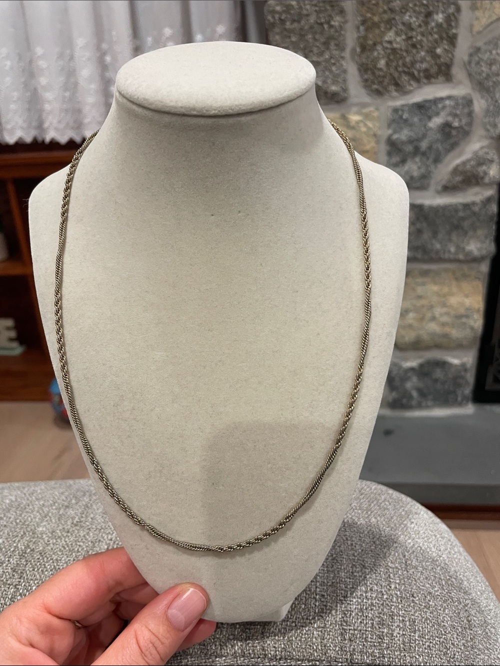Elegant Gold-Tone Rope Chain Necklace - Women Jewelry